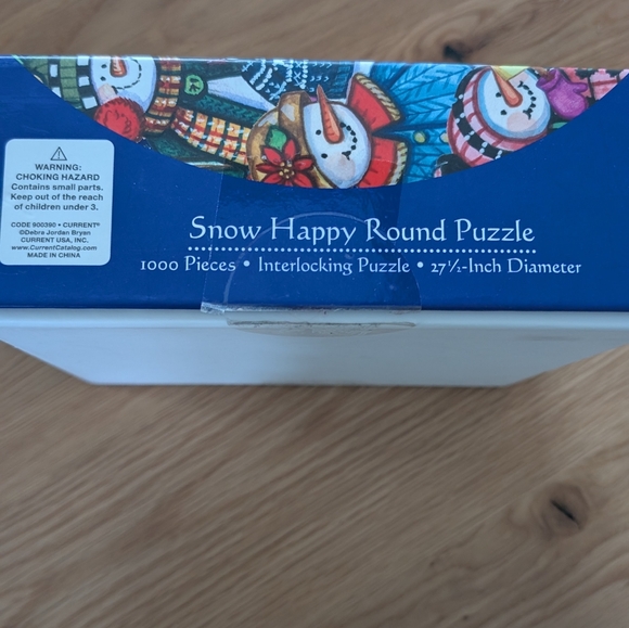Current Snow Happy Round Puzzle Snowmen Multicolor 1000 Pieces - Picture 5 of 9